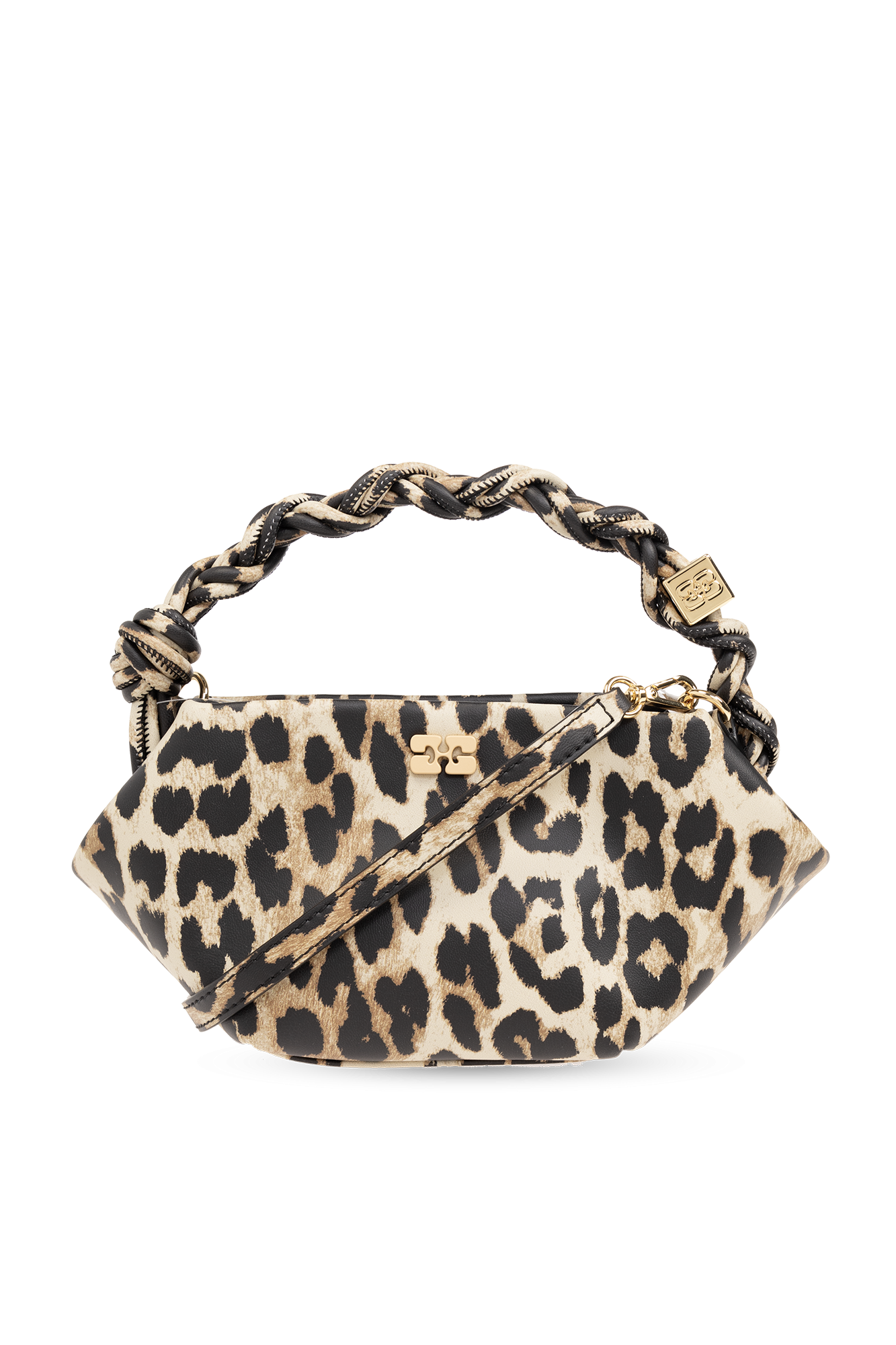 Ganni leopard belt discount bag